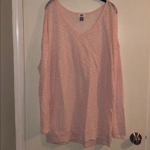 Pink long sleeve tee